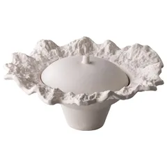 Салатник «Ро Дизайн Бай Эрбиси» с крышкой керамика 300мл D=22,H=9см белый,матовый