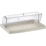 Корзина для хлеба с крышкой сталь нерж.,поликарбонат ,H=26,L=54,7,B=34,2см белый