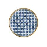 Тарелка «Калиф Лотус» фарфор D=25см белый,синий