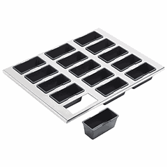 Baking sheet +15 confectionery forms  stainless steel, plastic , L=40, B=30cm