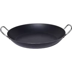 Paella pan 2 handles  blue steel  D=28cm