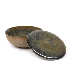 Салатник «Серфис» с крышкой керамика D=13,H=5см сизый, изображение 2