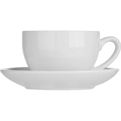 Чайная пара «Кунстверк» фарфор 200мл D=9,H=7,B=15см белый, Объем по данным поставщика (мл): 200