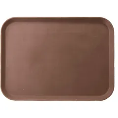 Rubberized rectangular tray “Prootel”  plastic , L=35.5, B=25.5 cm  brown.