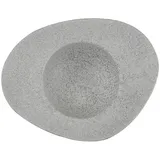 Тарелка для пасты «Гэлэкси» фарфор 350мл D=290,H=65мм матовый,свет.-сер.