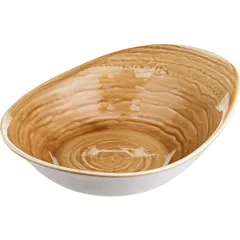 Salad bowl “Scape ocher”  porcelain  0.8 l , H=75, L=250, B=200mm  beige.