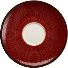 Saucer “Jasper”  porcelain  D=150, H=7.1mm  white, red