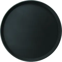 Поднос прорезиненный круглый «Проотель» пластик D=40,5см черный
