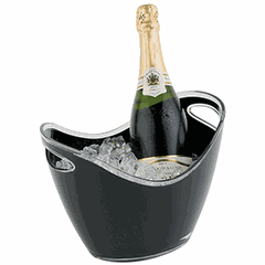 Champagne bucket plastic 3l ,H=21,L=27,B=20cm black