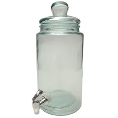 Round jar with tap  glass  6 l  D=14.5/18.5, H=40 cm  clear.