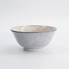 Салатник «Дот Сакура» фарфор 0,5л D=148,H=68мм красный,серый, изображение 3