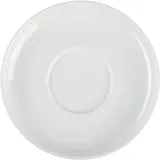 Блюдце «Белая» Принц фарфор D=145,H=18мм белый