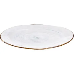 Блюдо «Пастораль» овальное фарфор ,H=25,L=325,B=200мм зелен., изображение 4