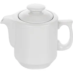 Кофейник «Прага» с крышкой фарфор 400мл D=9,H=13,L=15см белый, изображение 2