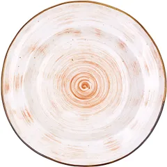 Deep plate “Pastoral”  porcelain  D=23, H=5cm  orange.