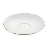 Блюдце «Гармония» фарфор D=15,H=2см белый,золотой
