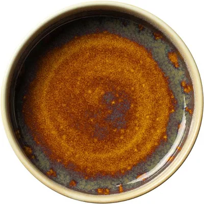 Тарелка «Аврора Везувиус Амбер» с бортом фарфор D=16,5см бежев.,амбер, изображение 2