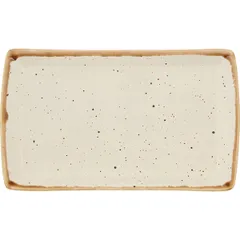 Блюдо «Пунто Бьянка» прямоугольное фарфор ,H=20,L=205,B=120мм белый,черный