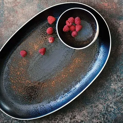 Соусник «Эстиа» фарфор 70мл ,H=50,L=80,B=75мм коричнев.,белый, Цвет: Коричневый, изображение 4