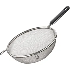 Sieve with handle  stainless steel  D=200, H=77, L=395mm  metal.