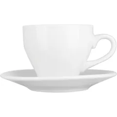 Чайная пара «Коллаж» фарфор 135мл D=77/130мм белый