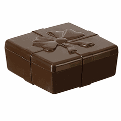 Chocolate mold “Box with ribbon” ,L=10,B=10cm