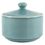 Sugar bowl “Watercolor” Praktik porcelain 250ml D=98,H=65mm blue.