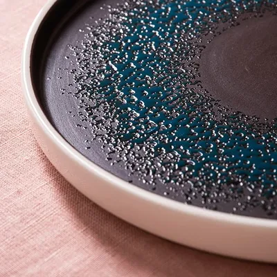 Тарелка «Эстиа» пирожковая фарфор D=18,H=2см синий,коричнев., изображение 2