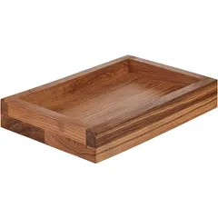 Rectangular filing box with light side  oak , H=5, L=30, B=20cm  wooden.