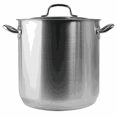 Кастрюля-котел с крышкой сталь нерж. 17л D=28,H=28см