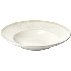 Тарелка для пасты «Антуанетт» фарфор 350мл D=270,H=45мм белый,олив., изображение 2