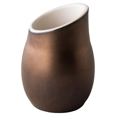 Молочник «Ро Дизайн Бай Кевала» керамика 140мл ,H=9,B=7см коричнев.,белый