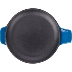 Сковорода для подачи круглая чугун D=13,H=2см синий,черный, изображение 2