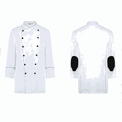 Chef's jacket RUB 60  polyester, cotton  white, black