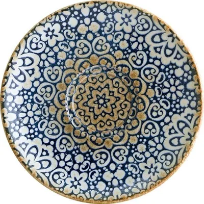 Блюдце с рисунком «Альхамбра» фарфор D=16см синий,белый