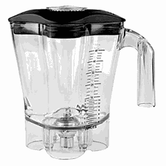 Колба д/блендера HBF-600 пластик,металл 1,4л ,H=23,L=25,B=19,5см черный,прозр.