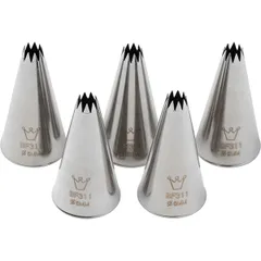 Pastry nozzle “Open star” (9 teeth)[5 pcs] stainless steel D=25/6,H=45mm steel