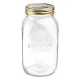 Банка «Кватро Стаджони» круглая с крышкой стекло 1,5л D=12,2,H=21см прозр.