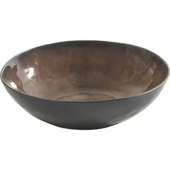 Salad bowl “Pure” ceramics 2l D=260,H=84mm brown.