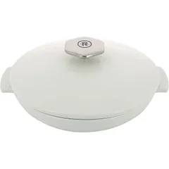 Baking pan with lid “Revolution”  porcelain  0.8 l  D=22.3, H=10cm  white