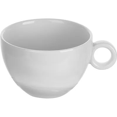 Чашка чайная «Бола» фарфор 280мл D=105,H=70,L=130мм белый, изображение 2