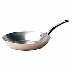 Frying pan  stainless steel, copper  D=24 cm  copper, metal.