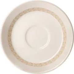 Блюдце «Антуанетт» фарфор D=15/5,H=2см белый,олив.