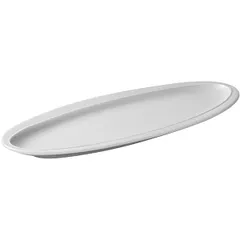 Dish “Parthenon” oval  porcelain , L=28.5, B=12cm  white, matte