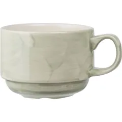 Coffee cup “Fennel”  porcelain  100ml  D=65, H=50, L=85mm  green, beige.