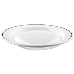 Тарелка «Блэк Лайн» мелкая фарфор D=160,H=13мм белый,черный, изображение 2