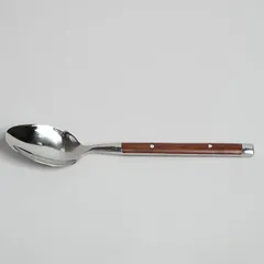 Ложка столовая «Рустик» уцененная сталь нерж.,пластик ,L=195/60,B=40мм металлич.