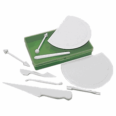 Set of marzipan knives[9pcs] plastic white