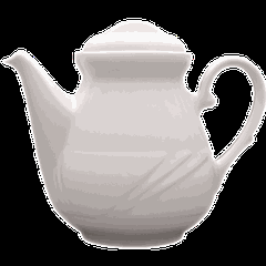 Кофейник «Аркадия» с крышкой фарфор 1л D=90,H=170,L=195,B=135мм белый