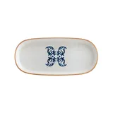 Блюдо сервировочное «Виенто» овальное фарфор ,L=21,B=10см белый,синий